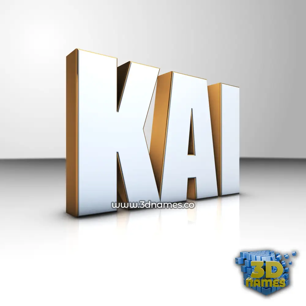 kai in White'n'Gold style - 3D name wallpaper