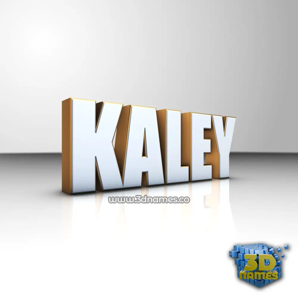 kaley in White'n'Gold style - 3D name wallpaper