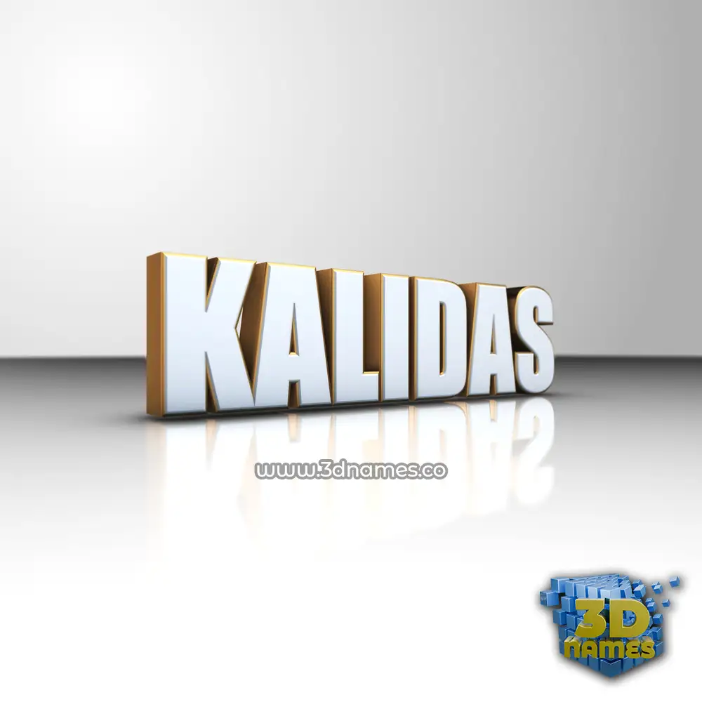 kalidas in White'n'Gold style - 3D name wallpaper