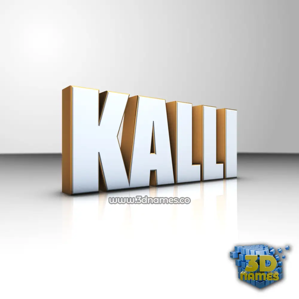 kalli in White'n'Gold style - 3D name wallpaper