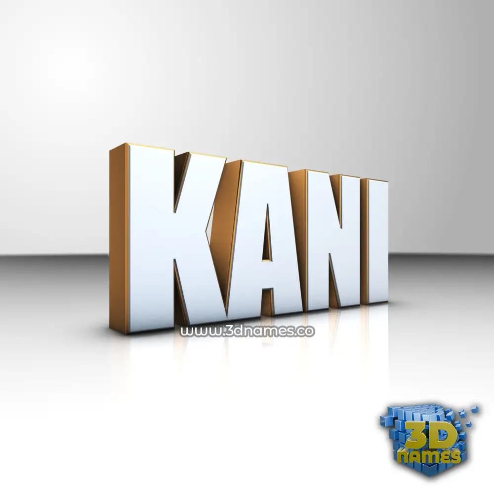 kani in White'n'Gold style - 3D name wallpaper