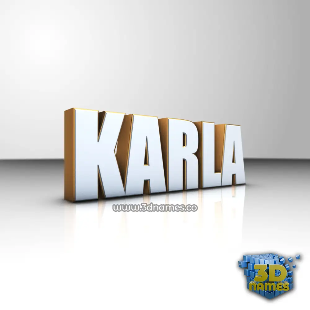karla in White'n'Gold style - 3D name wallpaper