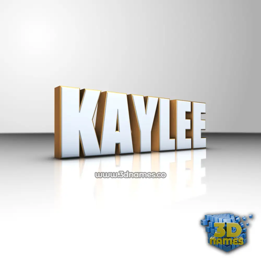 kaylee in White'n'Gold style - 3D name wallpaper