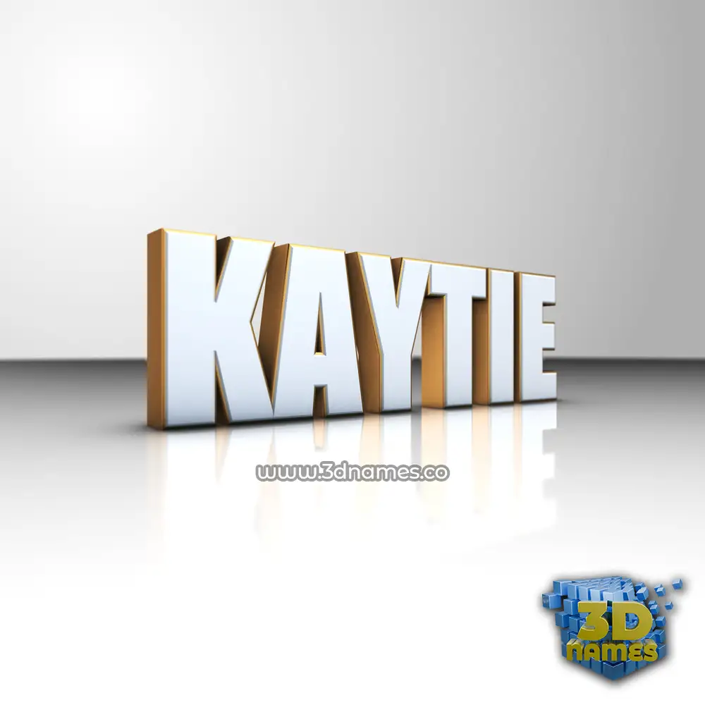 kaytie in White'n'Gold style - 3D name wallpaper