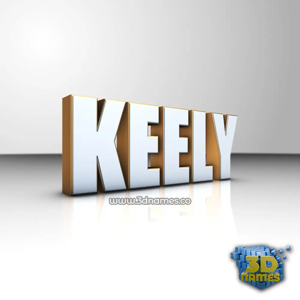 keely in White'n'Gold style - 3D name wallpaper