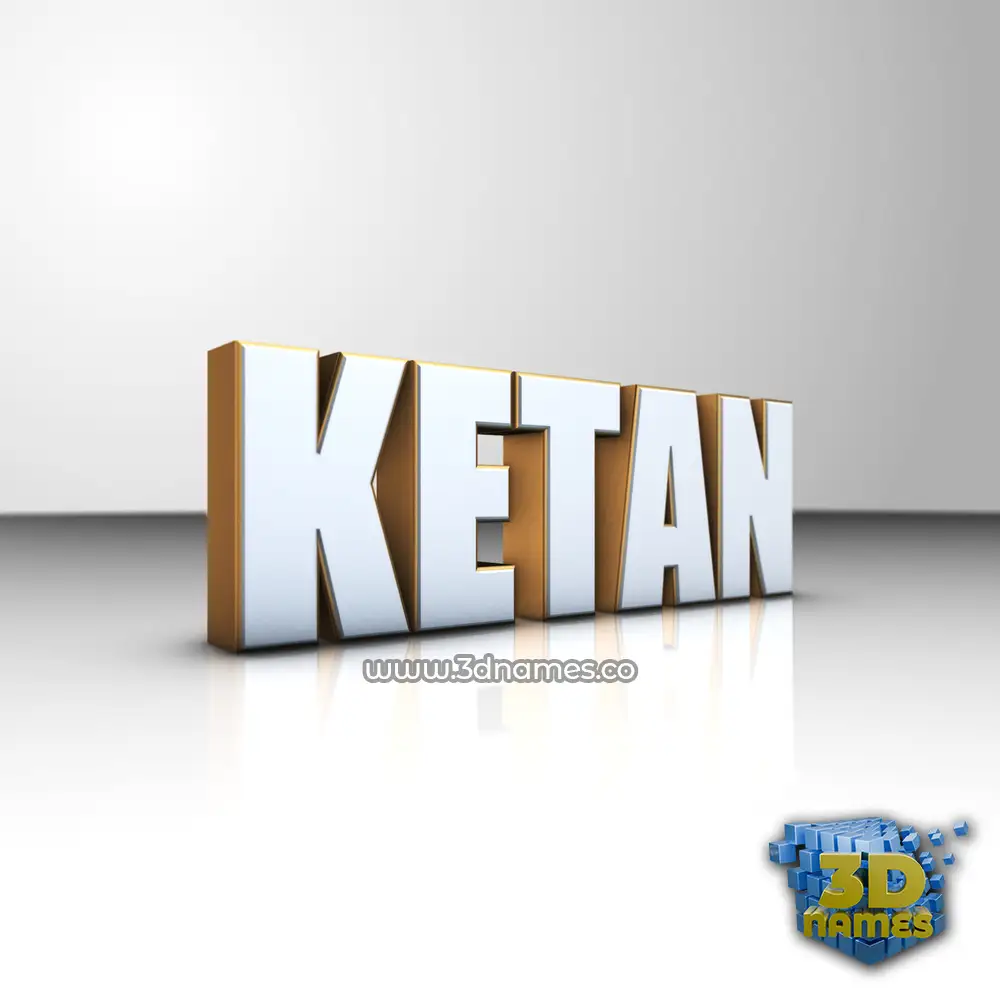 ketan in White'n'Gold style - 3D name wallpaper