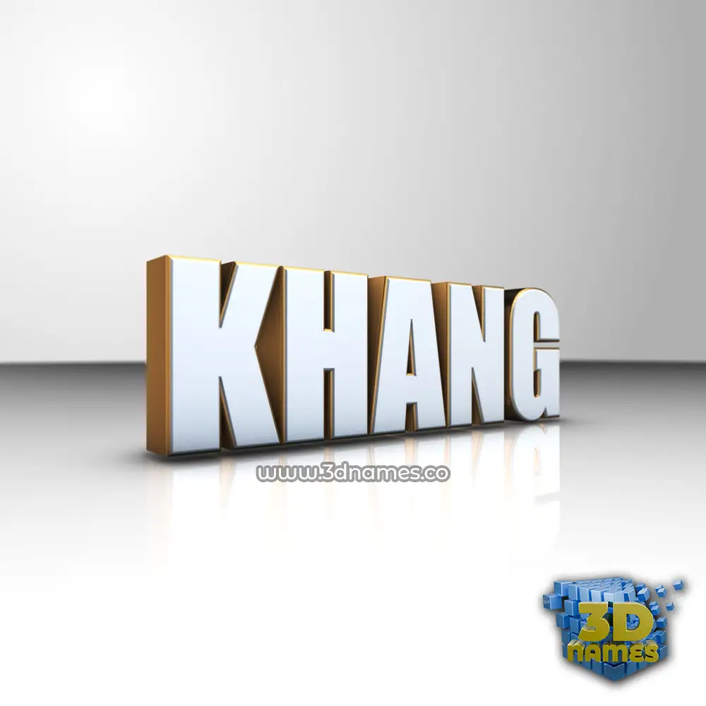 khang in White'n'Gold style - 3D name wallpaper