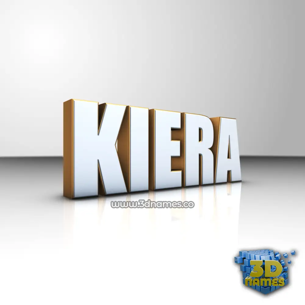 kiera in White'n'Gold style - 3D name wallpaper