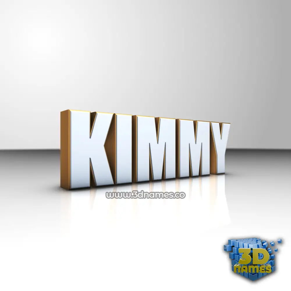 kimmy in White'n'Gold style - 3D name wallpaper