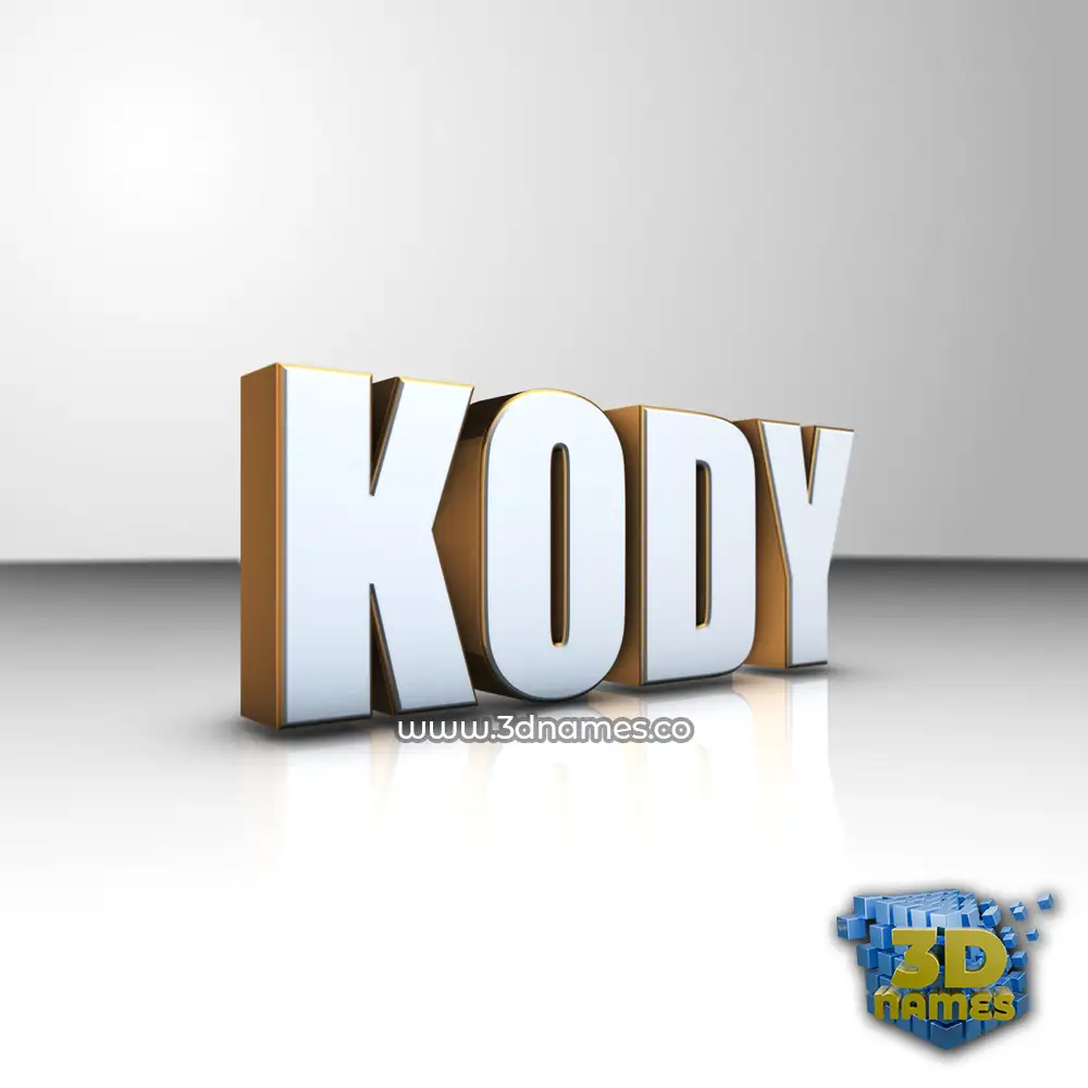 kody in White'n'Gold style - 3D name wallpaper