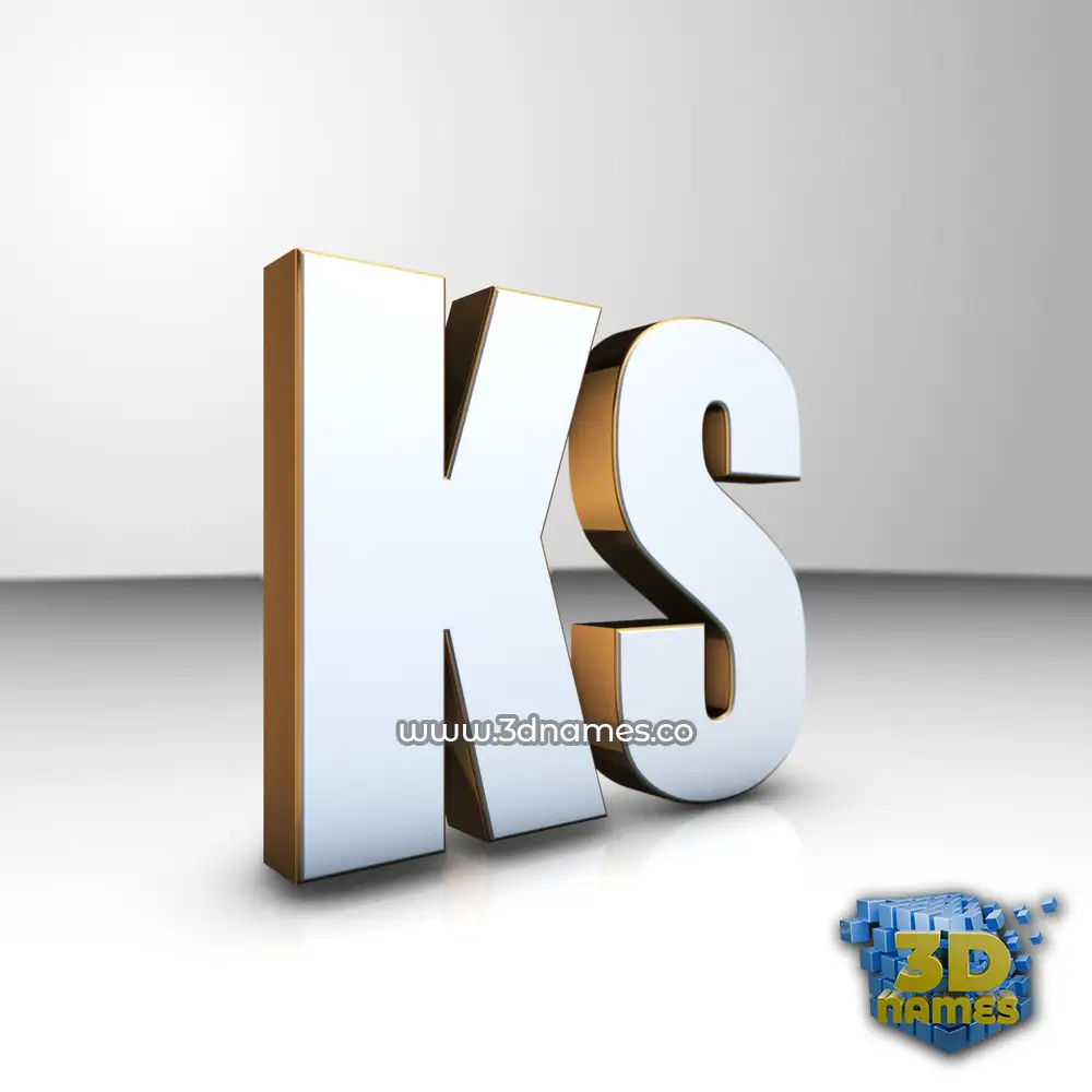ks in White'n'Gold style - 3D name wallpaper