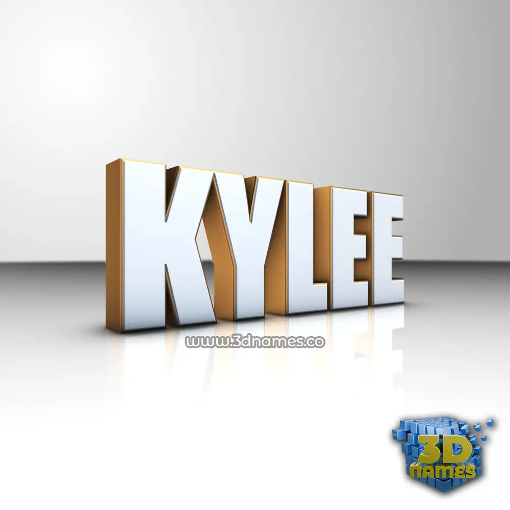 kylee in White'n'Gold style - 3D name wallpaper