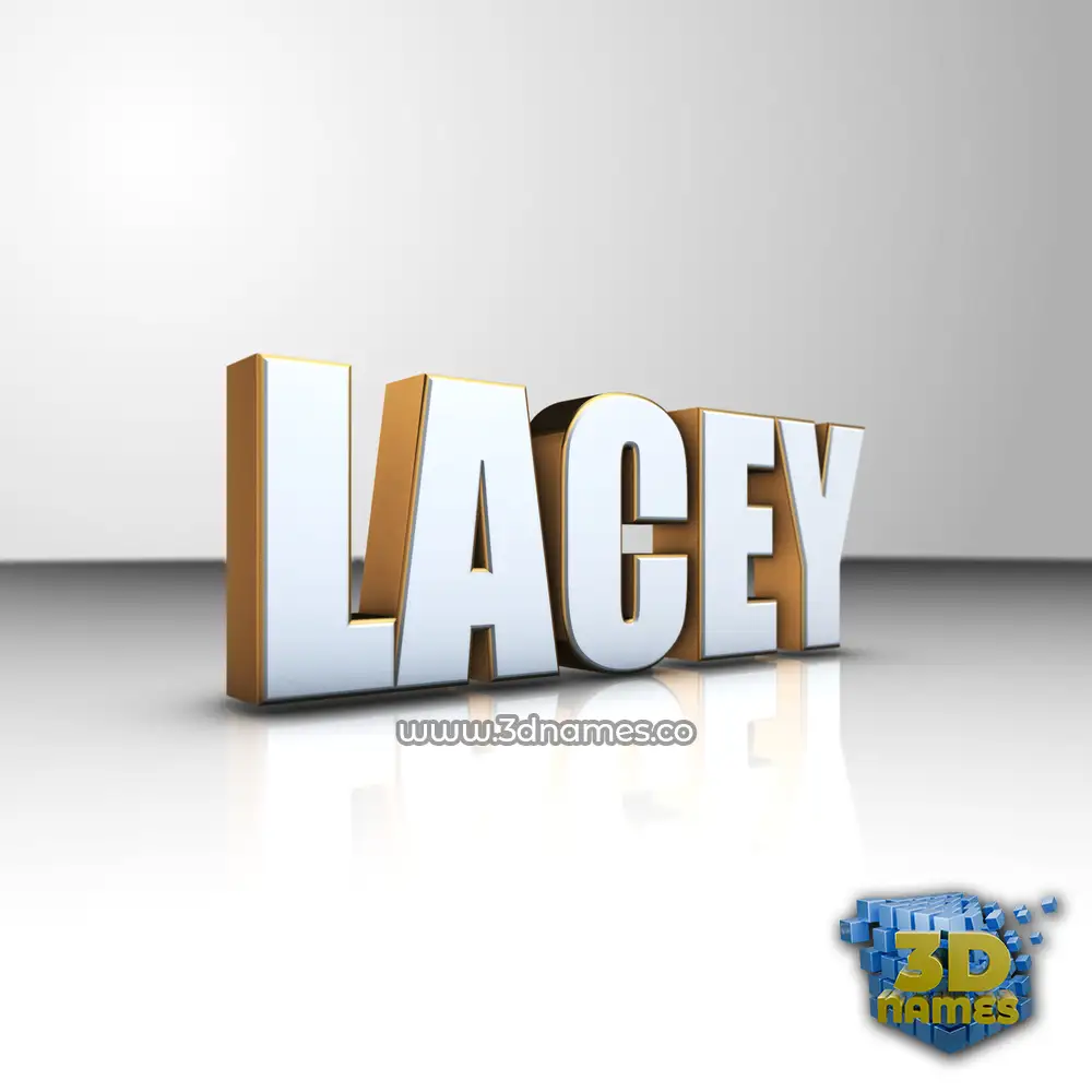 lacey in White'n'Gold style - 3D name wallpaper