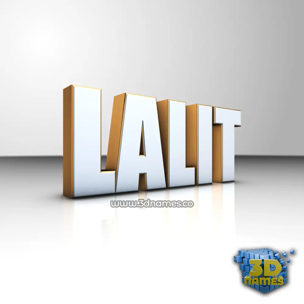 lalit in White'n'Gold style - 3D name wallpaper