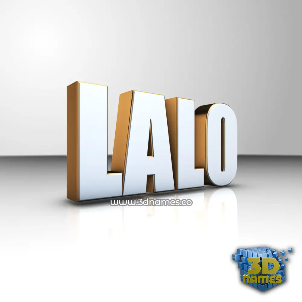 lalo in White'n'Gold style - 3D name wallpaper