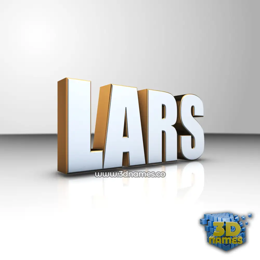 lars in White'n'Gold style - 3D name wallpaper