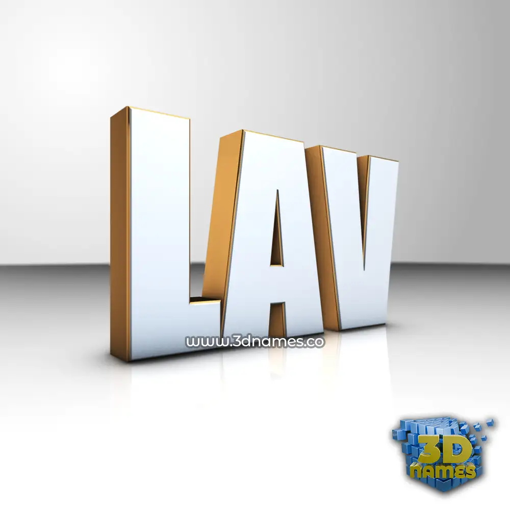 lav in White'n'Gold style - 3D name wallpaper