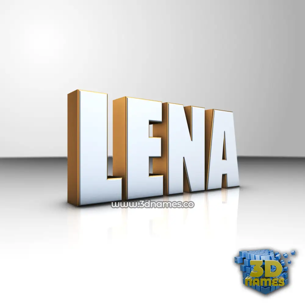 lena in White'n'Gold style - 3D name wallpaper