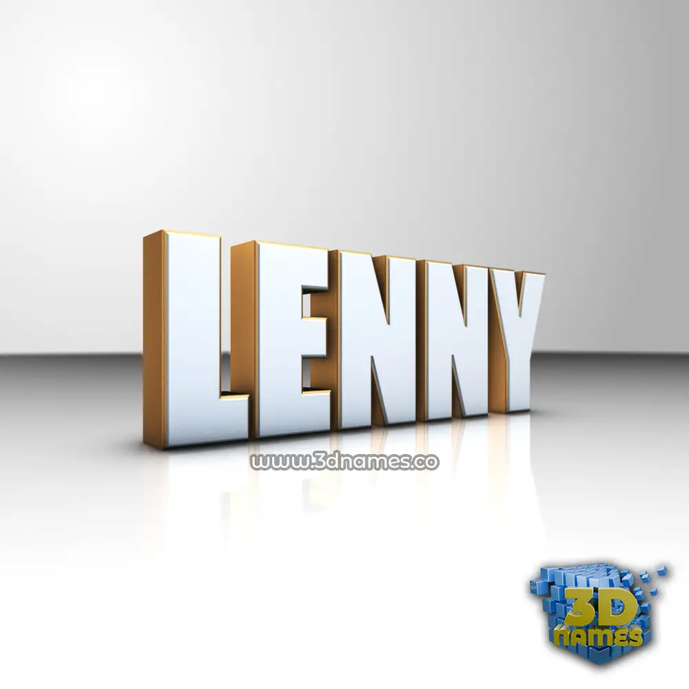 lenny in White'n'Gold style - 3D name wallpaper