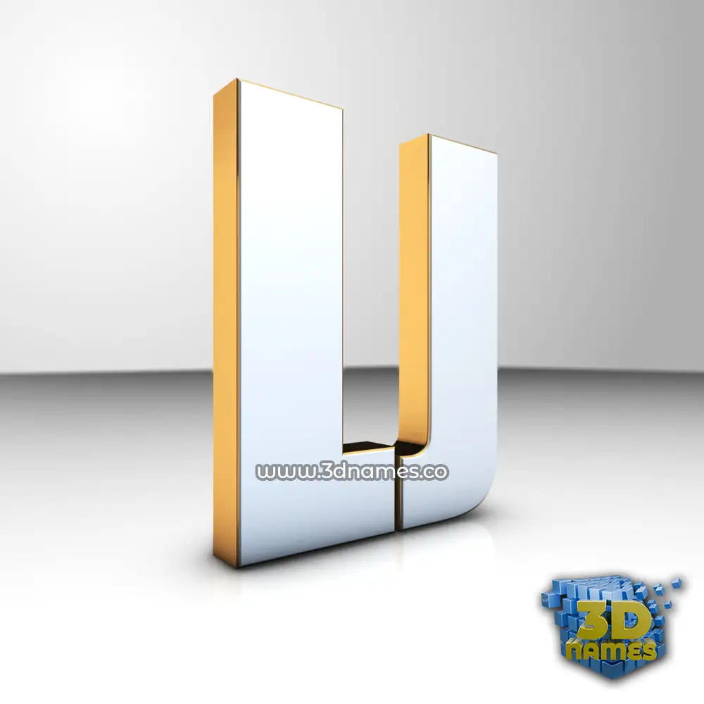 lj in White'n'Gold style - 3D name wallpaper