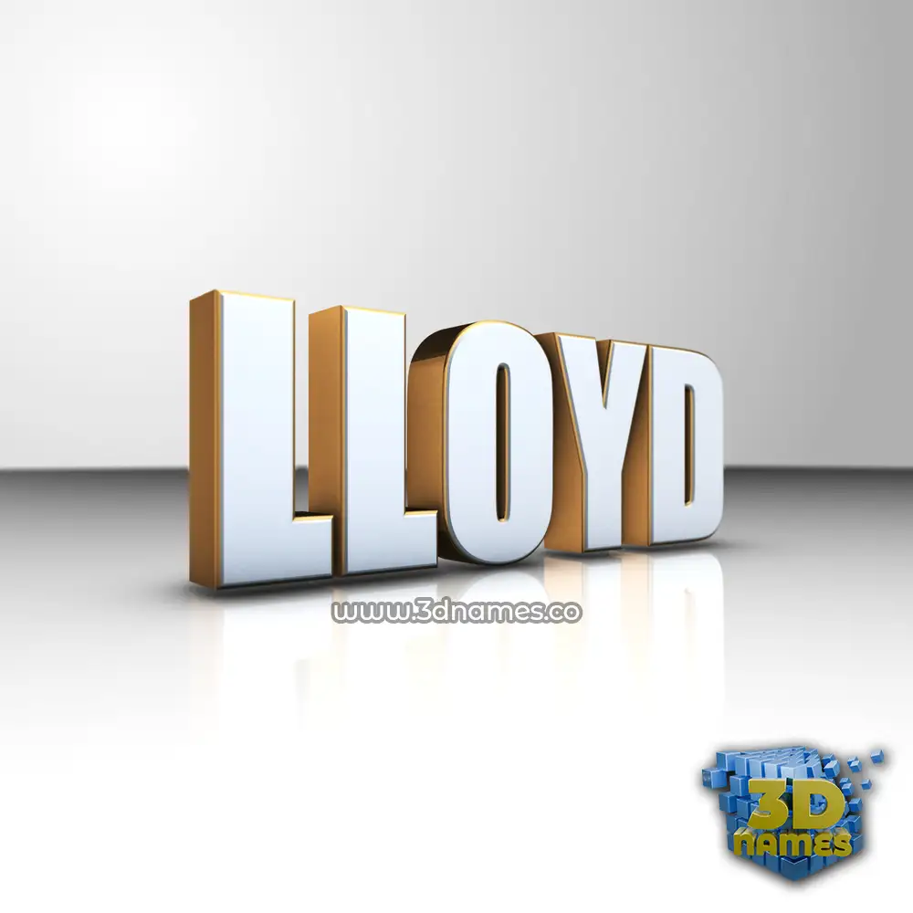 lloyd in White'n'Gold style - 3D name wallpaper
