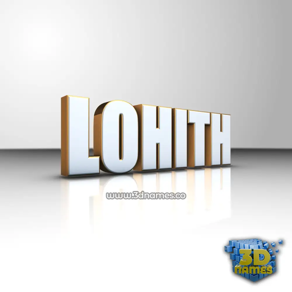 lohith in White'n'Gold style - 3D name wallpaper