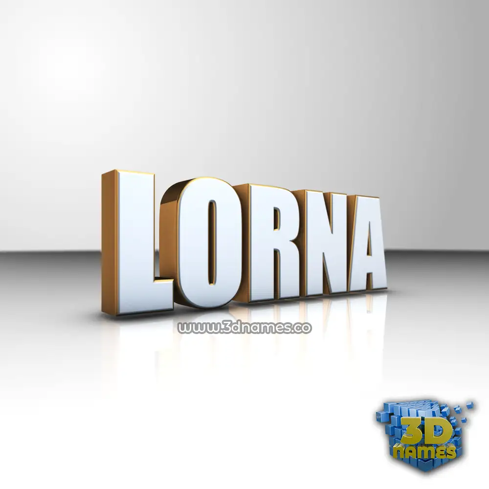 lorna in White'n'Gold style - 3D name wallpaper