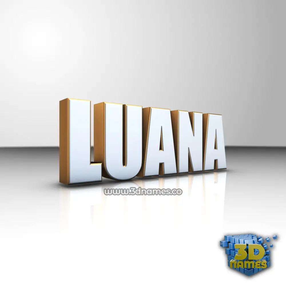luana in White'n'Gold style - 3D name wallpaper