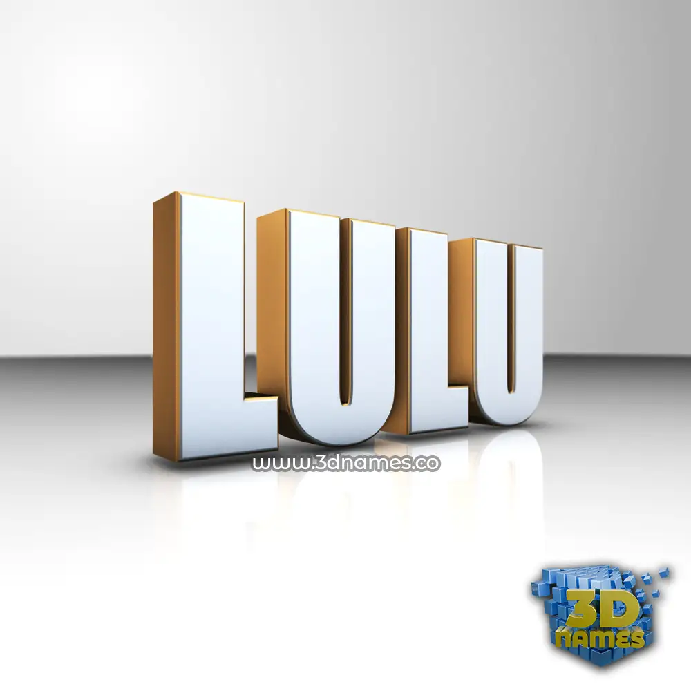 lulu in White'n'Gold style - 3D name wallpaper