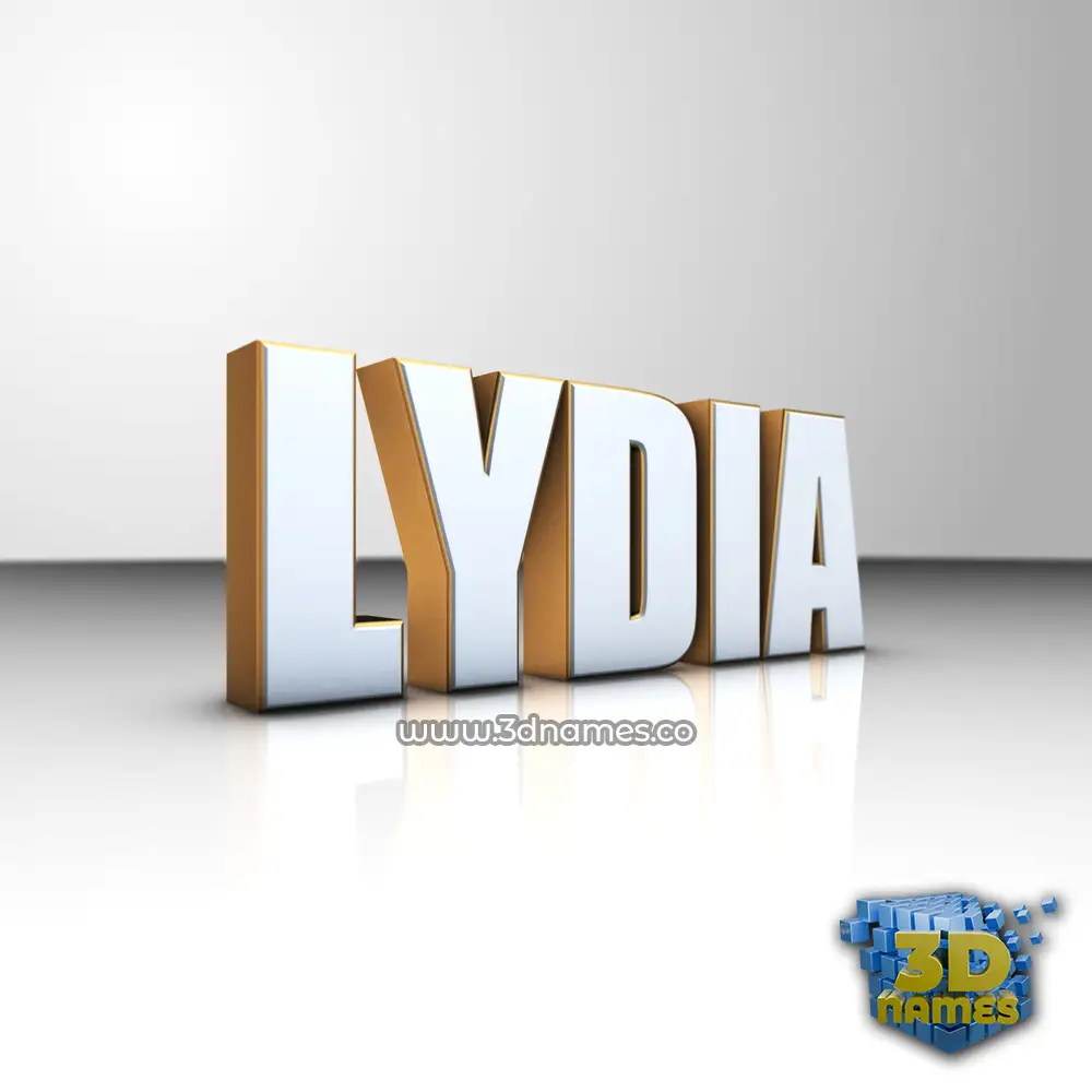 lydia in White'n'Gold style - 3D name wallpaper