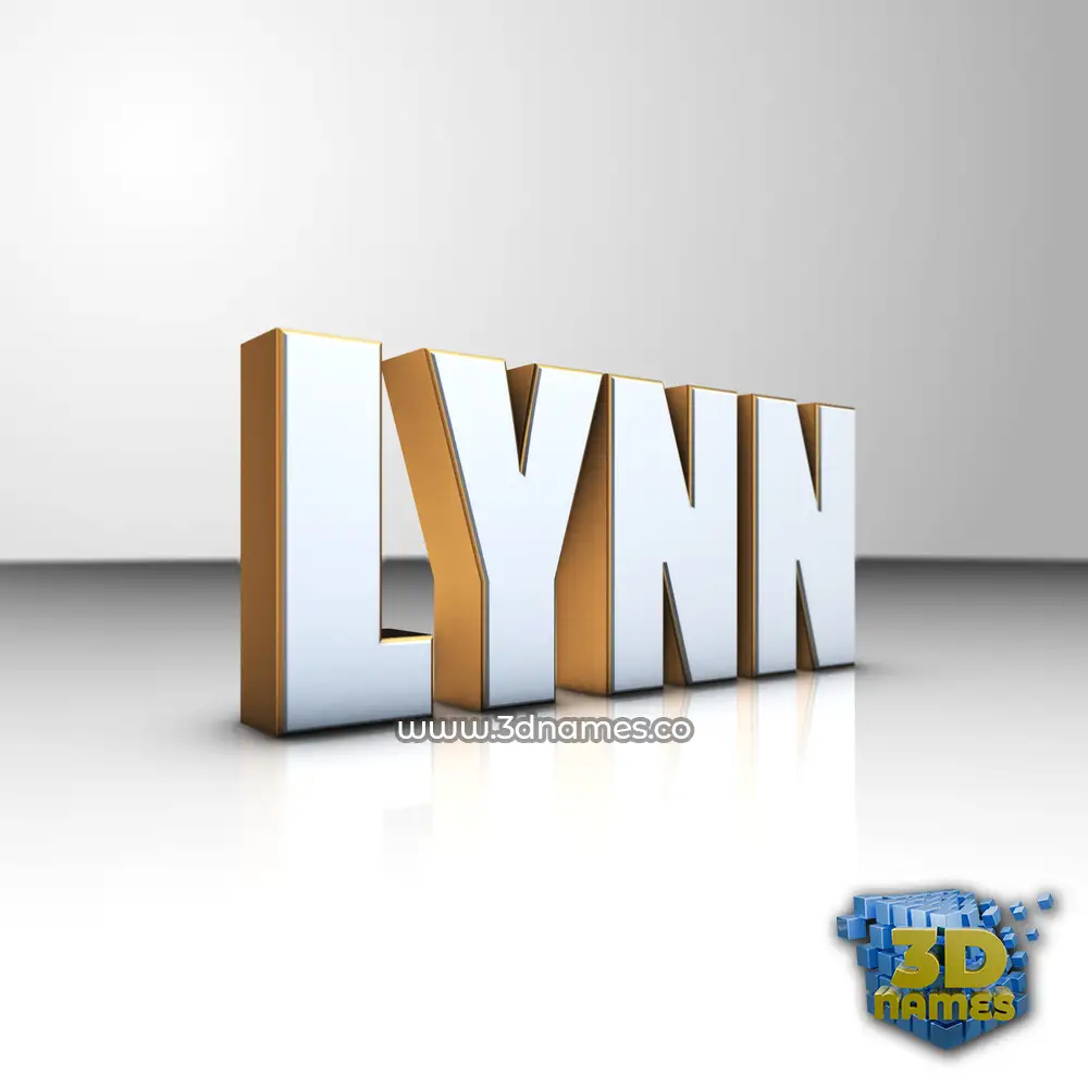 lynn in White'n'Gold style - 3D name wallpaper