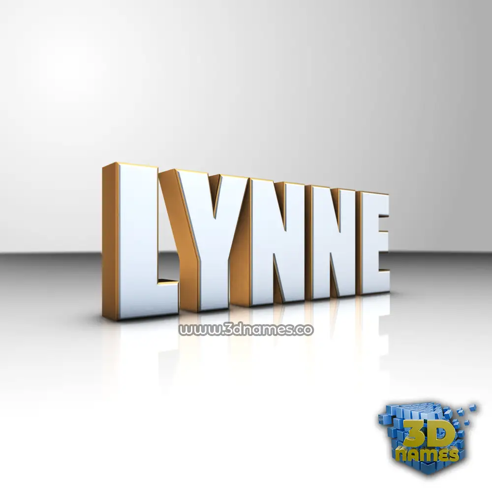 lynne in White'n'Gold style - 3D name wallpaper