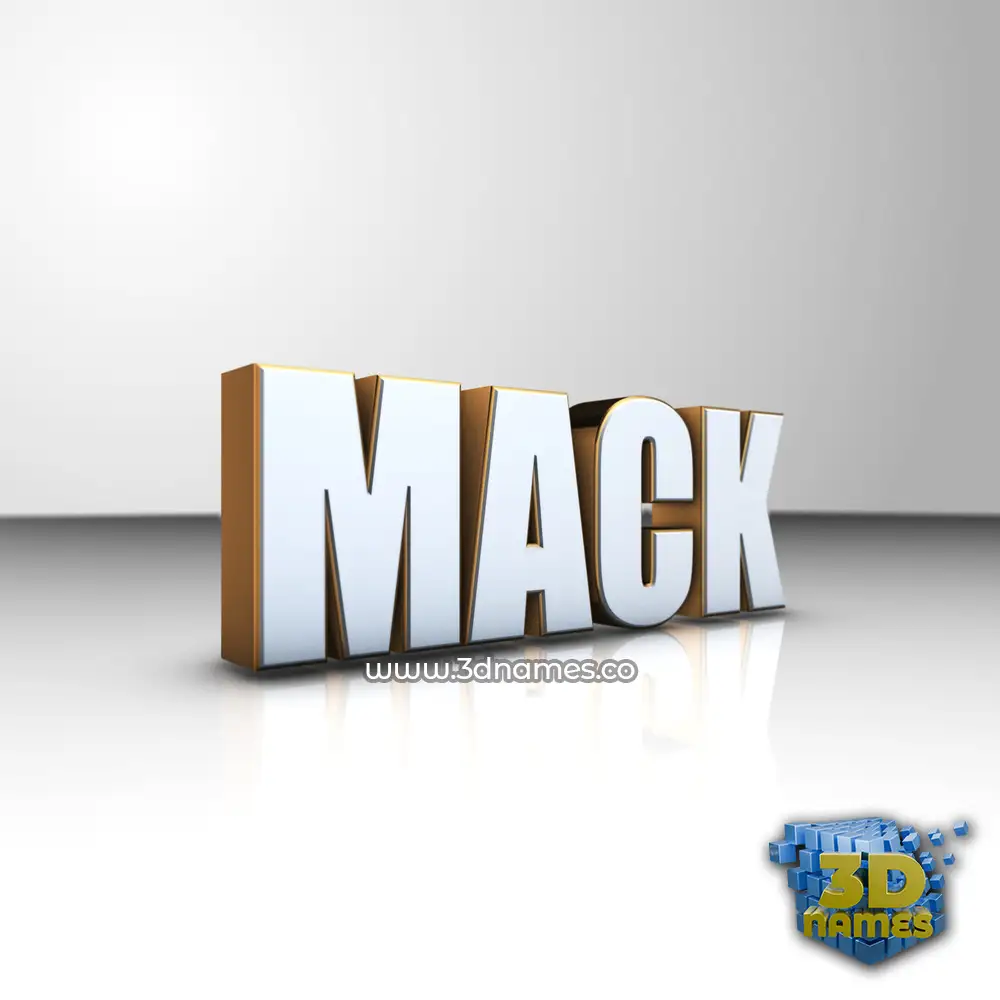 mack in White'n'Gold style - 3D name wallpaper