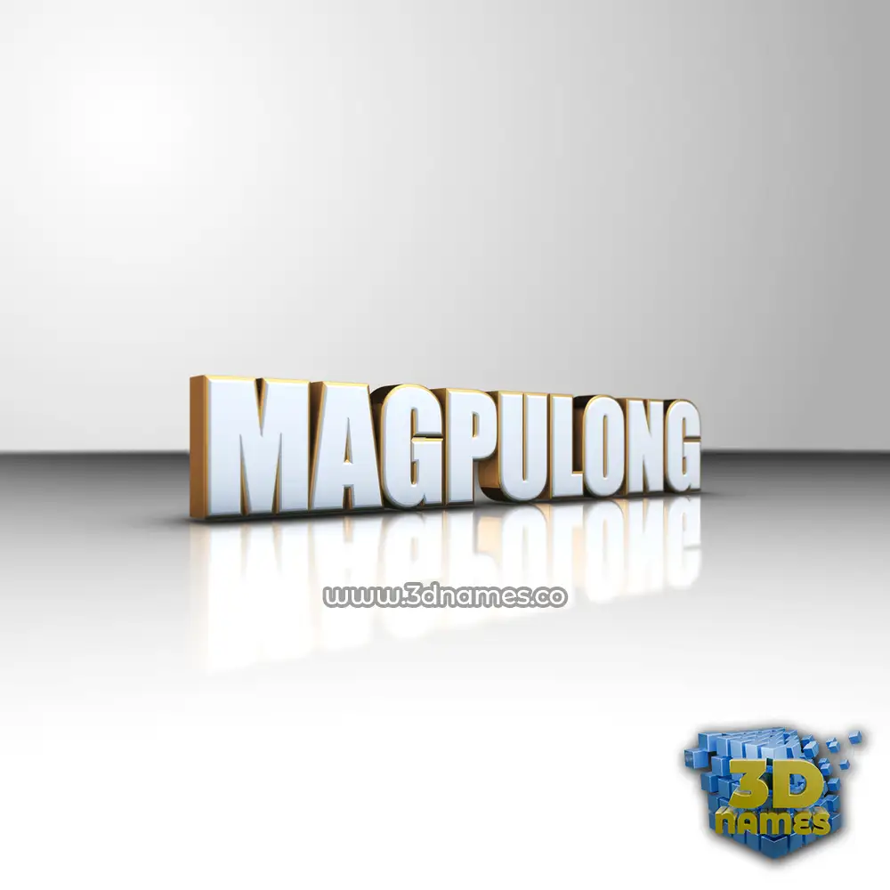 magpulong in White'n'Gold style - 3D name wallpaper