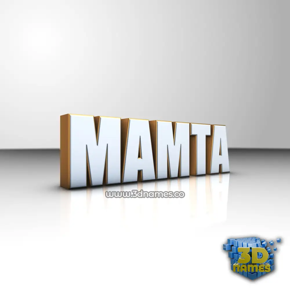 mamta in White'n'Gold style - 3D name wallpaper