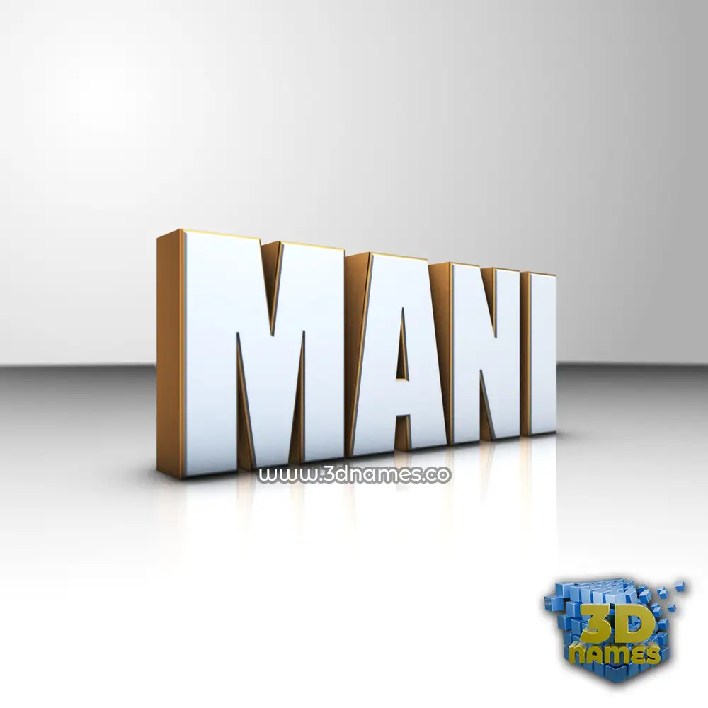 mani in White'n'Gold style - 3D name wallpaper