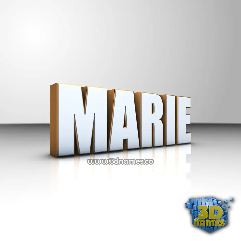 marie in White'n'Gold style - 3D name wallpaper