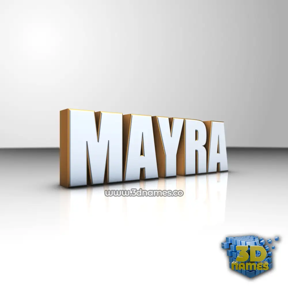 mayra in White'n'Gold style - 3D name wallpaper