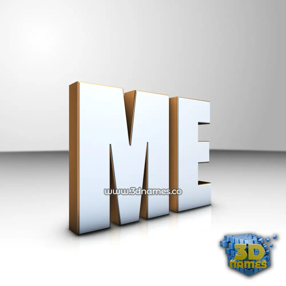 me in White'n'Gold style - 3D name wallpaper