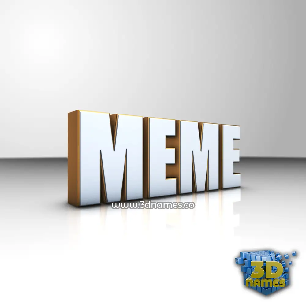meme in White'n'Gold style - 3D name wallpaper