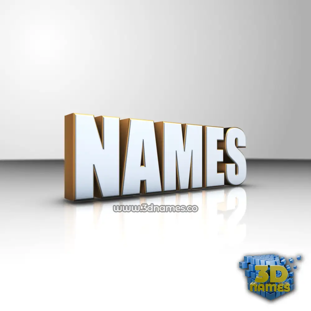 names in White'n'Gold style - 3D name wallpaper