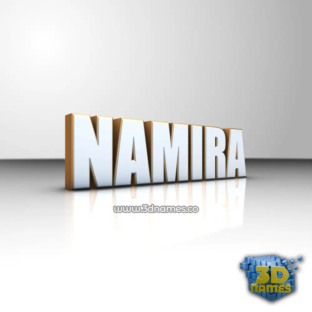 namira in White'n'Gold style - 3D name wallpaper