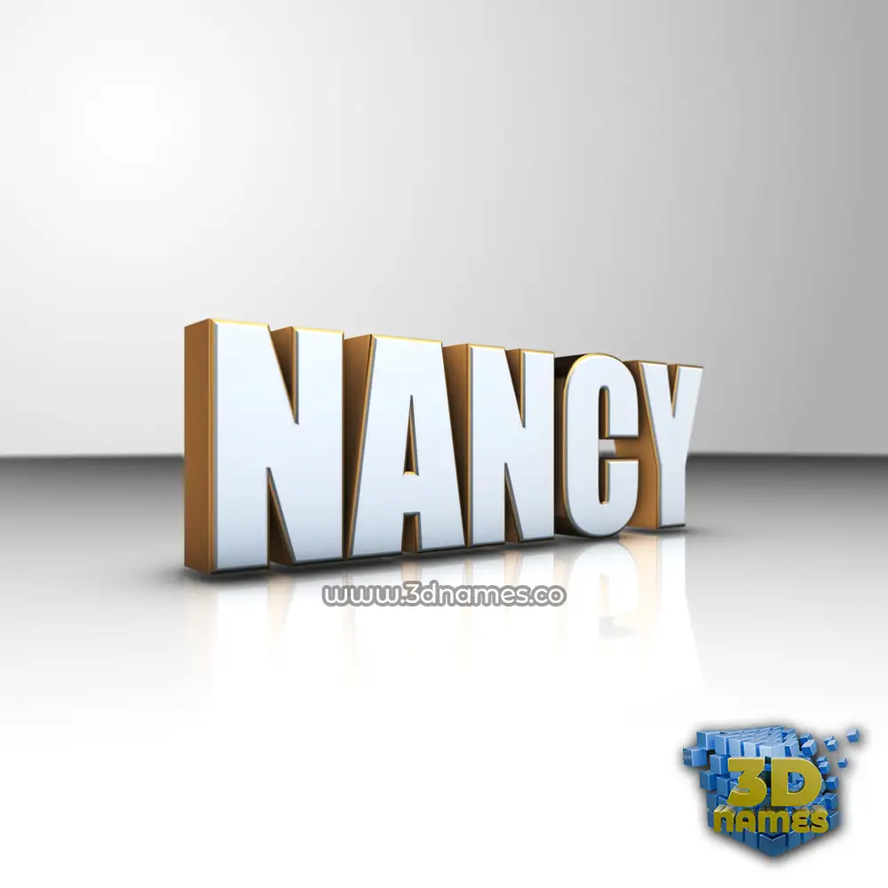 nancy in White'n'Gold style - 3D name wallpaper