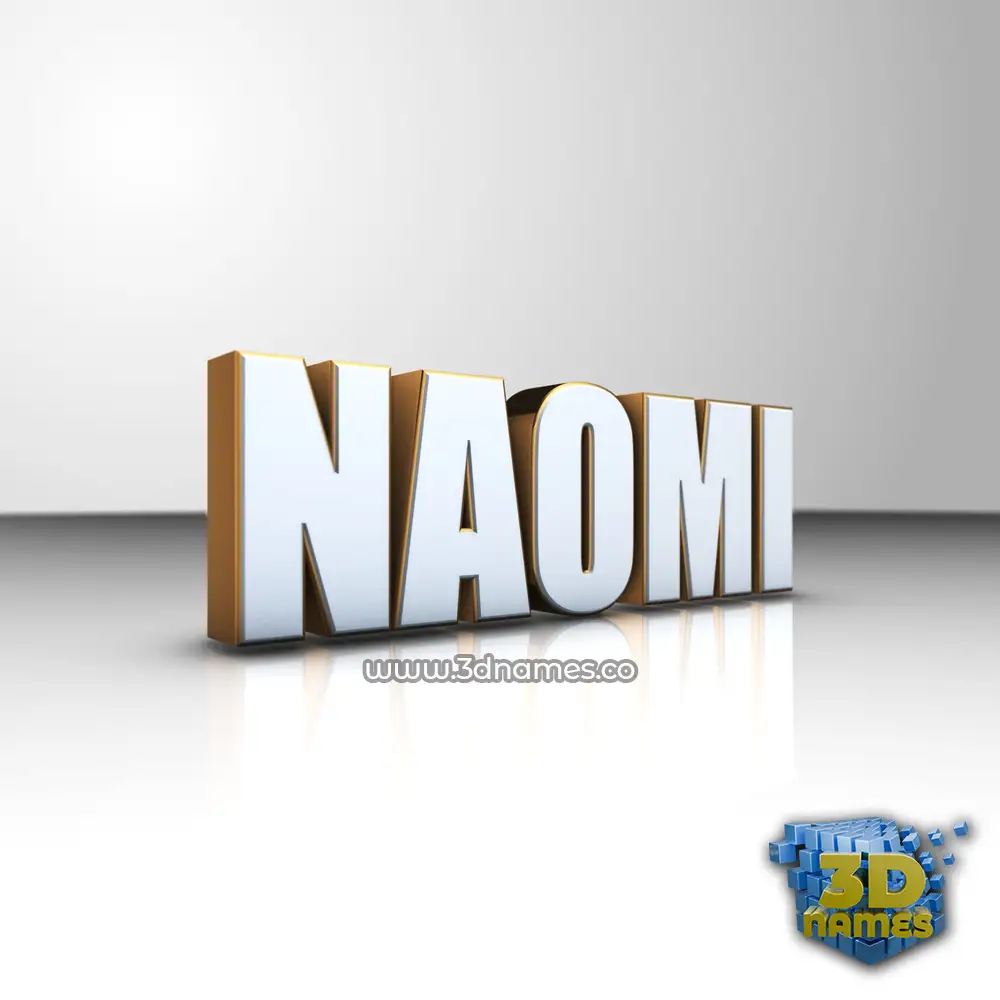 naomi in White'n'Gold style - 3D name wallpaper