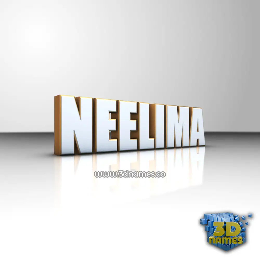 neelima in White'n'Gold style - 3D name wallpaper