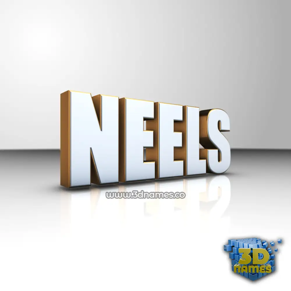 neels in White'n'Gold style - 3D name wallpaper