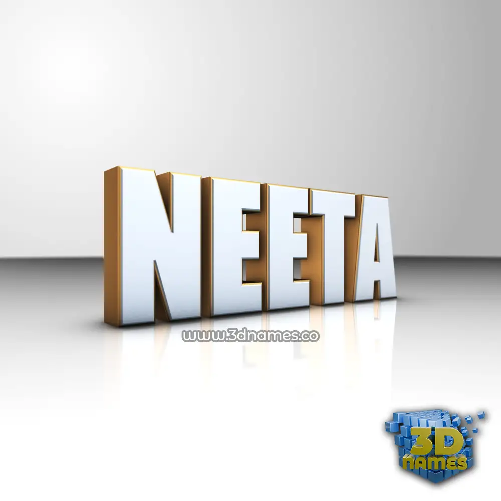 neeta in White'n'Gold style - 3D name wallpaper