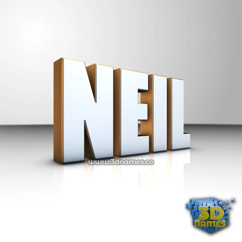 neil in White'n'Gold style - 3D name wallpaper