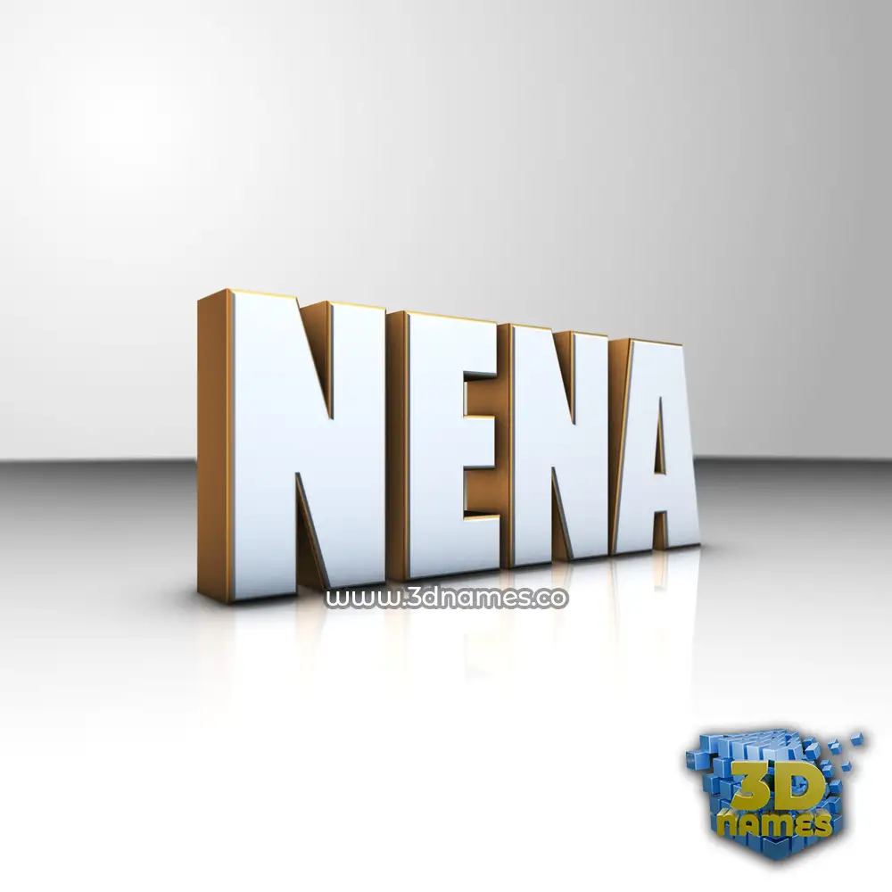 nena in White'n'Gold style - 3D name wallpaper