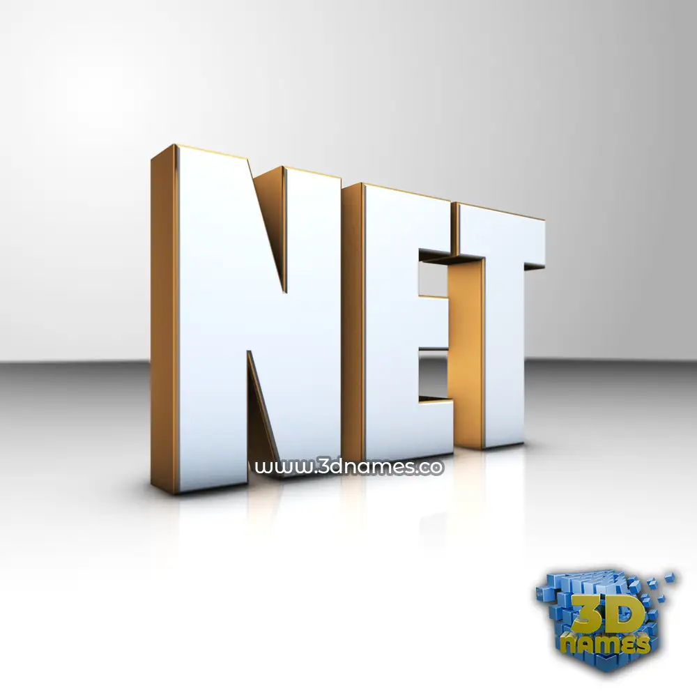 net in White'n'Gold style - 3D name wallpaper